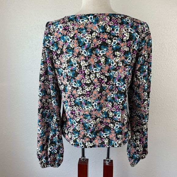 Mudd Floral Button Down Top Size M EUC - Picture 5 of 8